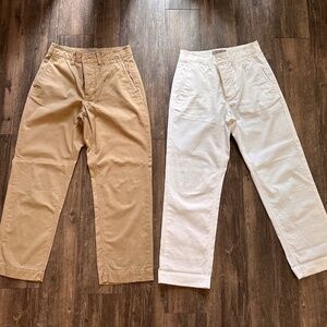 Two pairs of Everlane Lightweight Relaxed Chino